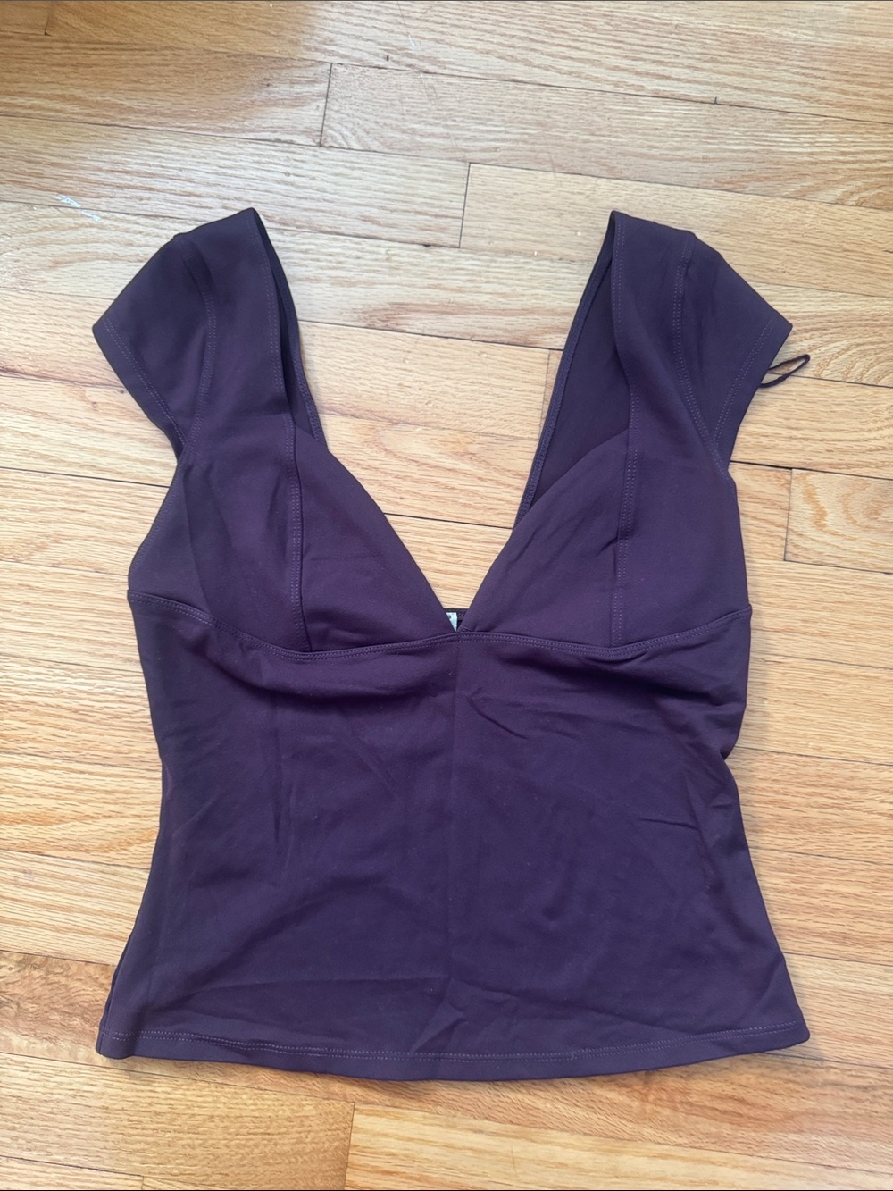 Free People Plum V-Neck Tank Top